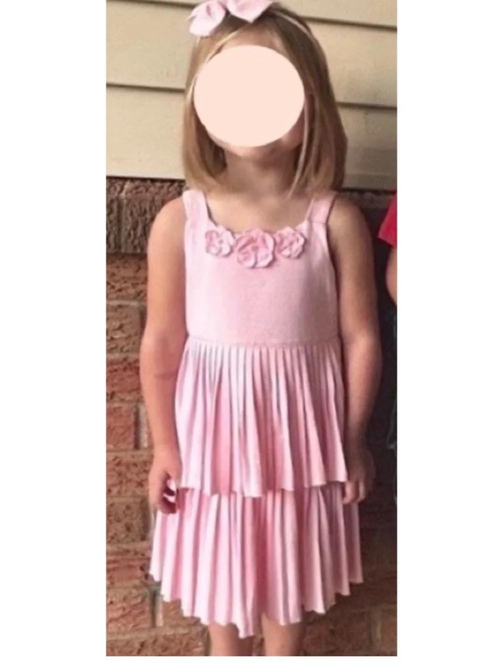 Gymboree Girls ‘Easter Celebrations’ Pink Pleated Tiered Sleeveless Dress Size 4